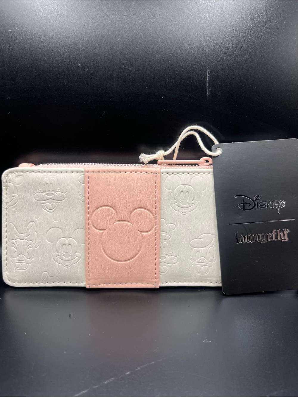 Loungefly Cream Wallet with Pink Mickey Accent